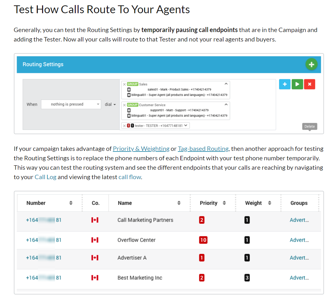 retreaver real-time call flow testing