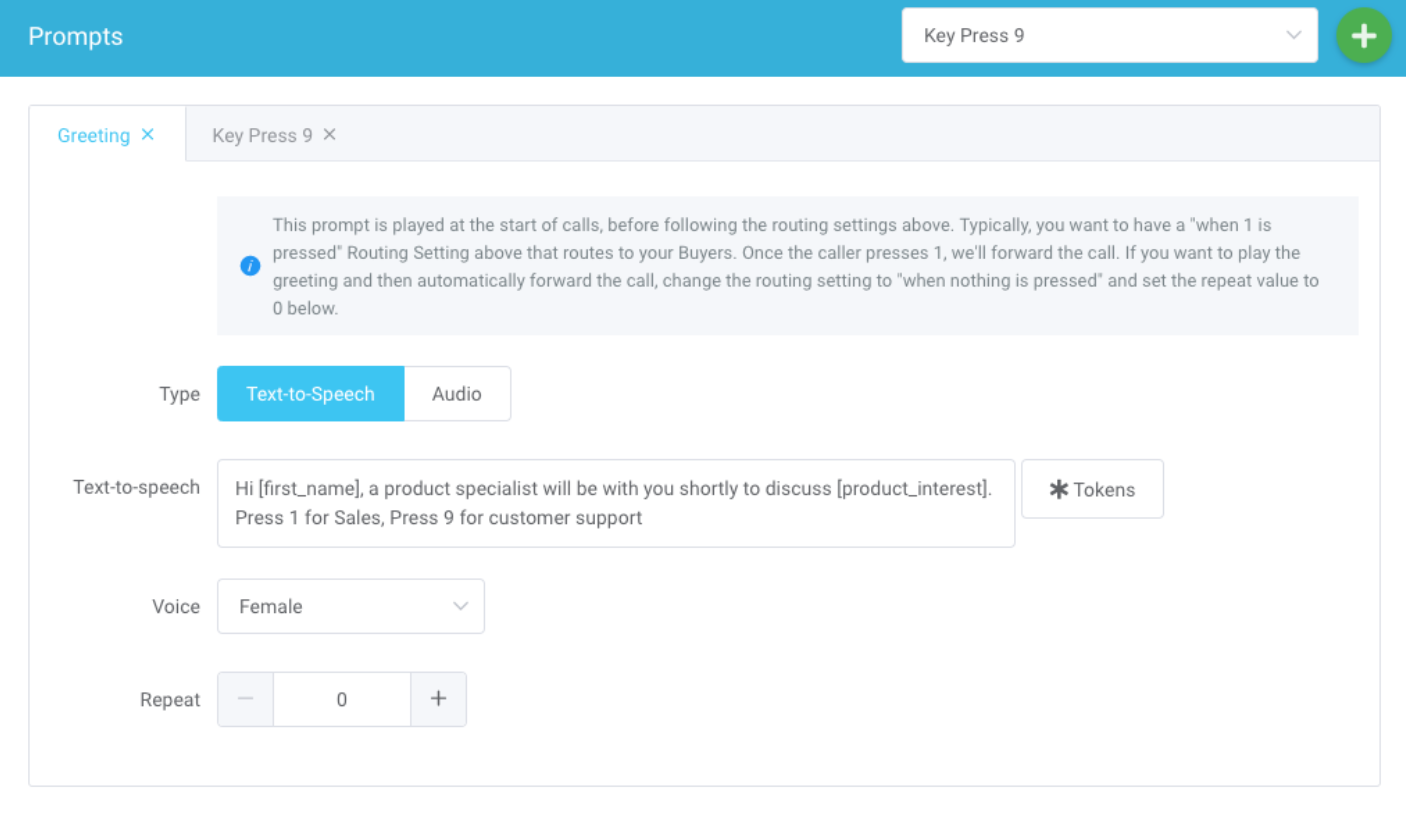 retreaver routing with ivr